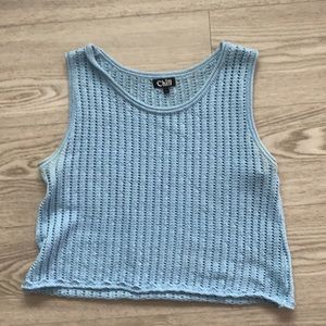 “Chill” Knit Blue Tank Sz L